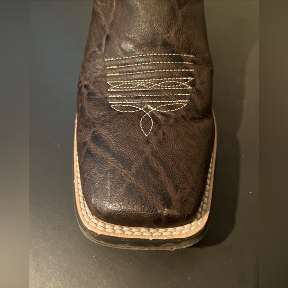 Ariat Leather Quickdraw Square Toe Western Cowboy Boots Brown Size 6 - Picture 8 of 13